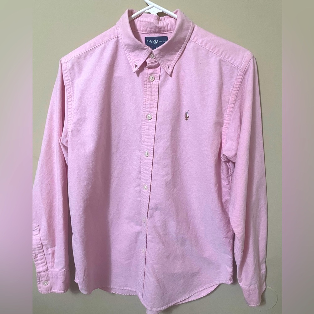 Ralph Lauren Polo button up size 18 color pink